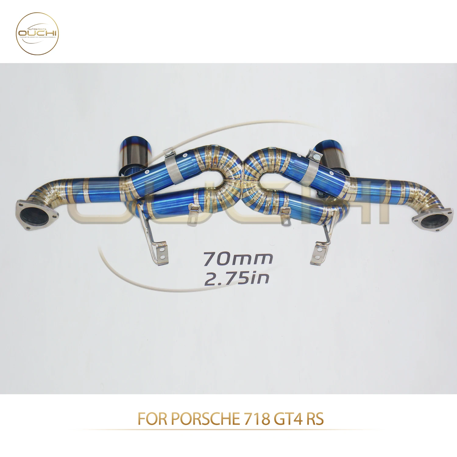 

OUCHI for Porsche 718 GT4 RS Ti Race Exhaust Straight Through Pipe Saving Max Horsepower