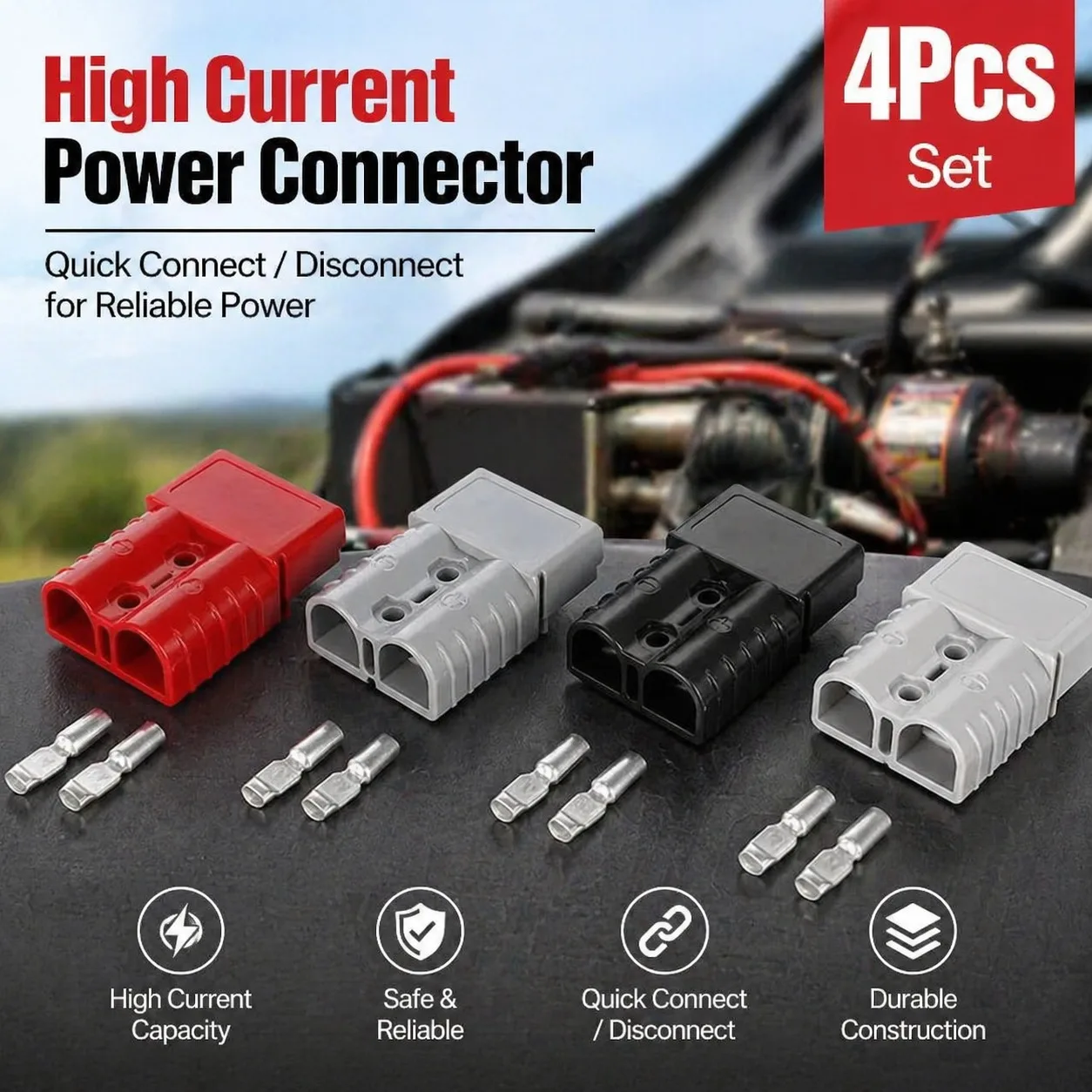 4/20 Pcs 50A/120A 175A 350A  Plug Connector SB50/SB350 Battery Charging Plug  Connectors Plug High Current