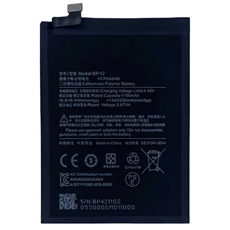 For Xiaomi Mi 11 Lite BP42 Phone Battery Batteries Bateria 4250mAh BP42 Battery 2pcs