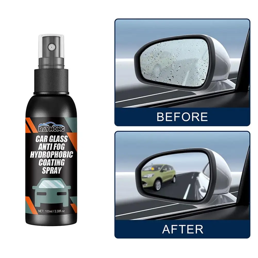 

100ml Automobile Windshield Spray Anti Rain Coating For Car Glass Hydrophobic Anti-rain Car Liquid Windshield Mirror Mask H9Z6