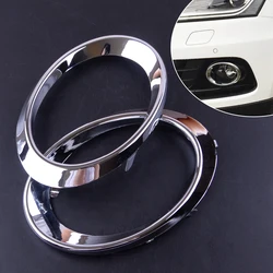 beler Plastic 2Pcs Chrome Front Fog Light Lamp Cover Trim Car Styling Fit for Audi Q5 2010 2011 2012