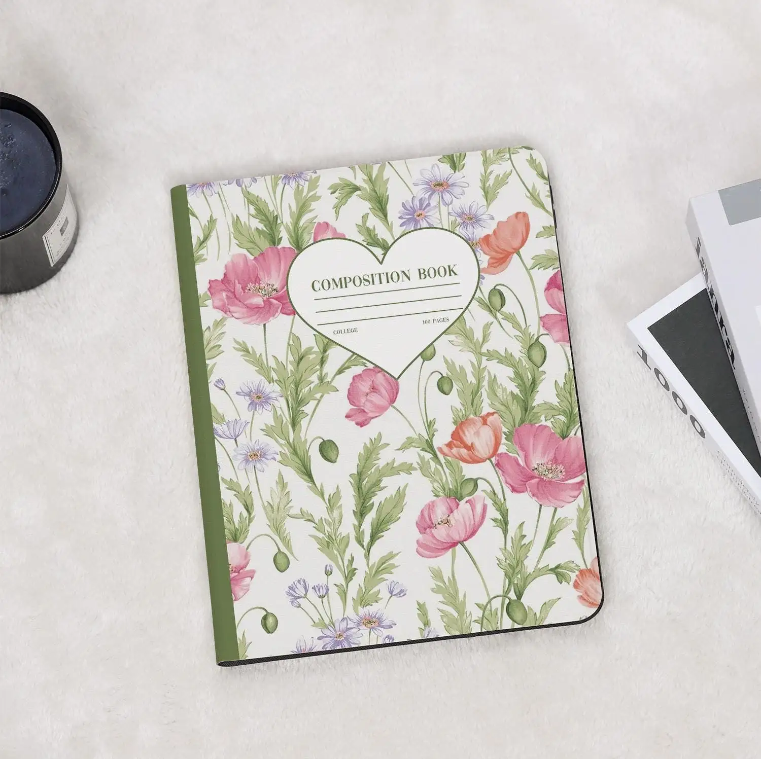 Elegant Flower Composition Book ipad case For Apple Air 10.9 iPad Pro 2020 Cover for iPad 10.2 11 12.9in 2021 Mini 5 6 Case
