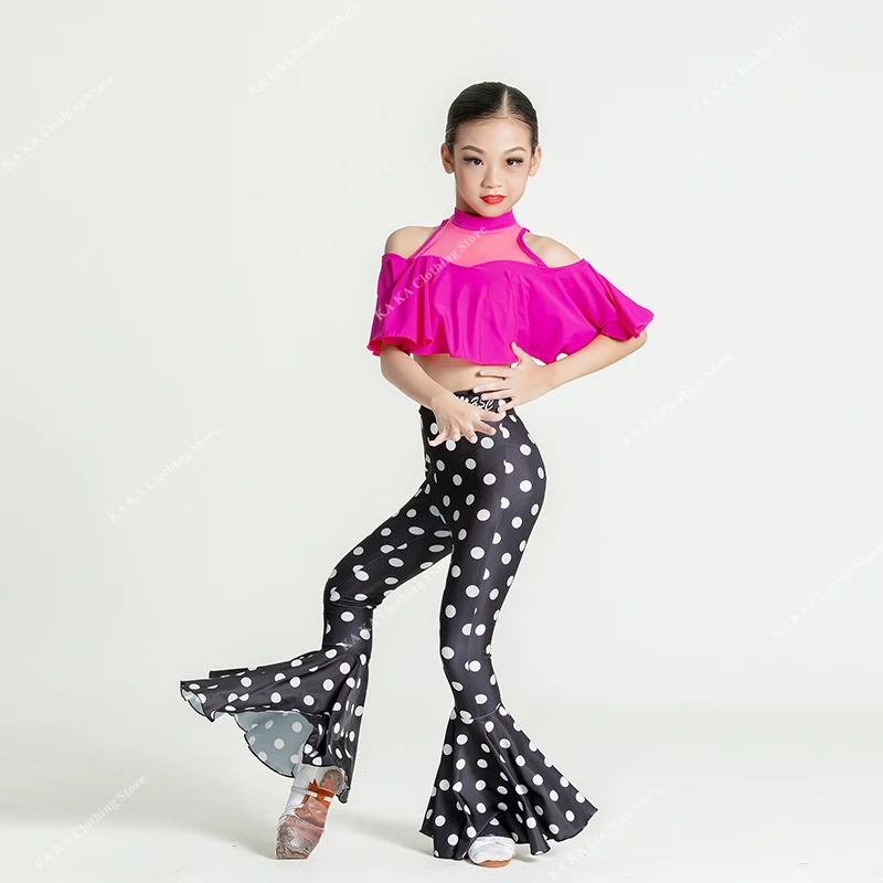 Kids Cha Cha Samba Rumba Salsa Tango Dance Clothes Girls Competition Party Ballroom Latin Dance Costume Child Practice Dresses