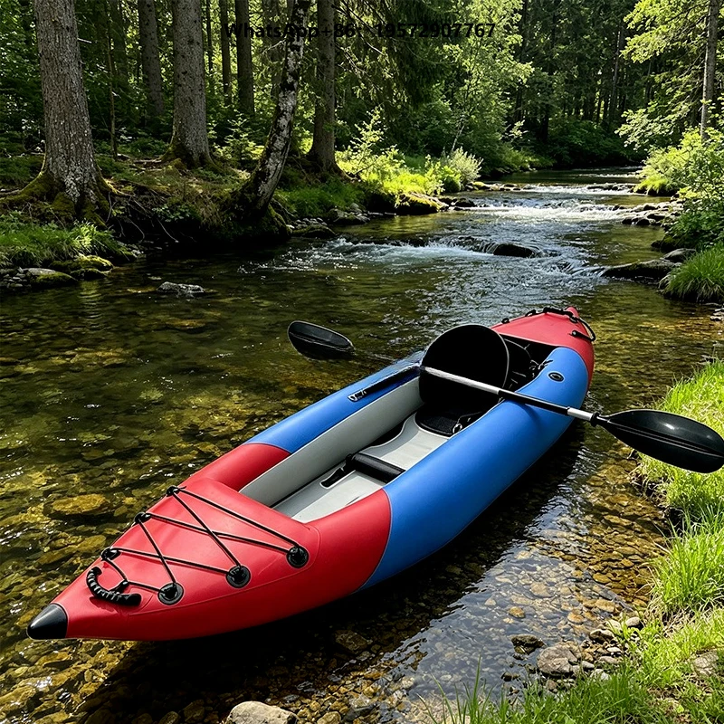 Foldable Inflatable Whitewater Fishing Kayak 1 Paddler 1 Year Warranty Lightweight Durable Eco-Friendly Portable Multifunction