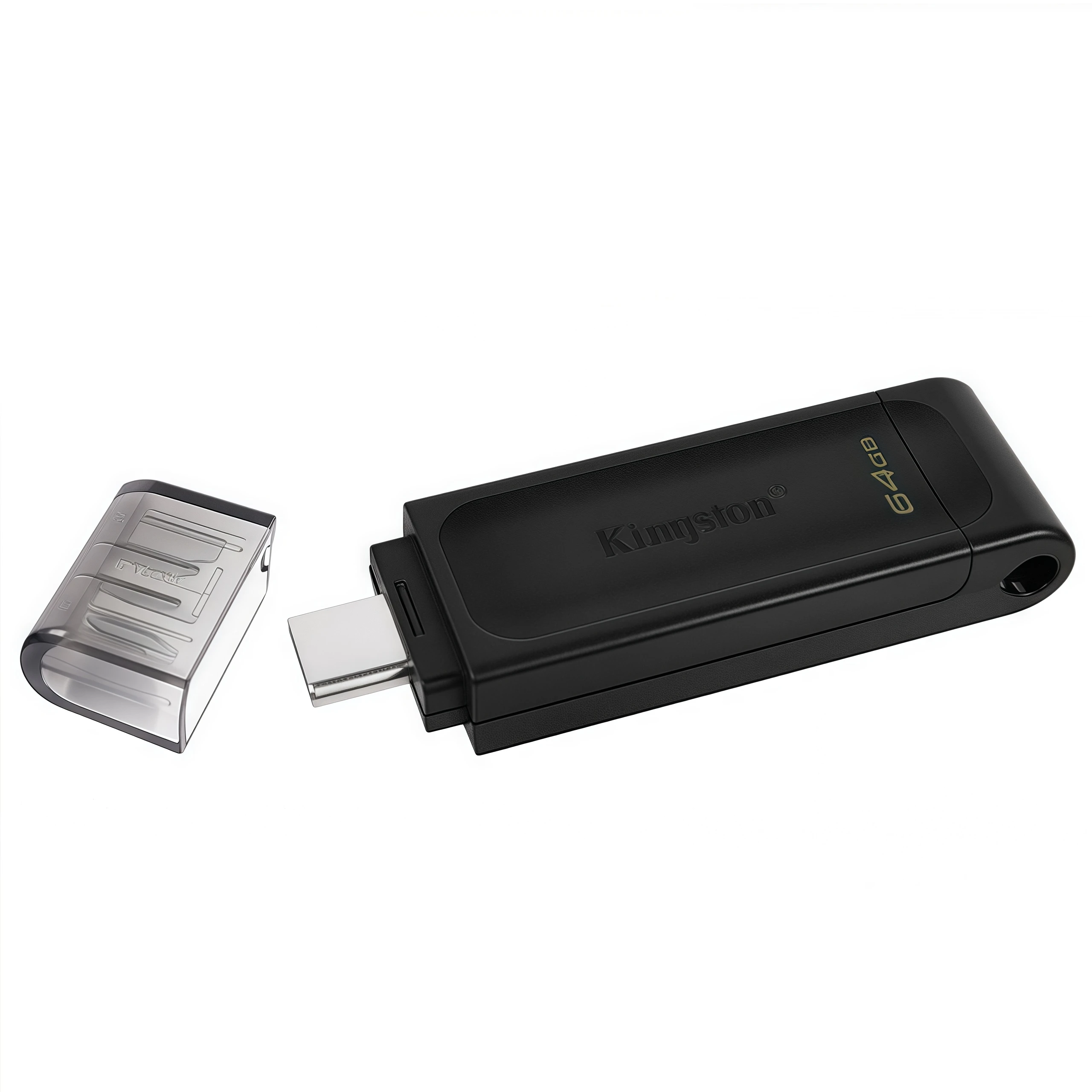 Unidade flash USB Kingston USB 3.2 Gen1 Type-C de alta capacidade, preta, compatível com Android, Apple, carro, telefones celulares e PC