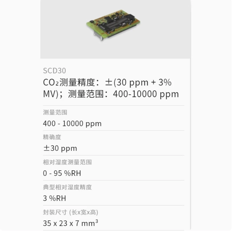 Sensor de gas SCD41 R1/R2 módulo de temperatura y humedad CO2 I2C original SCD30 importación SPS30 importación