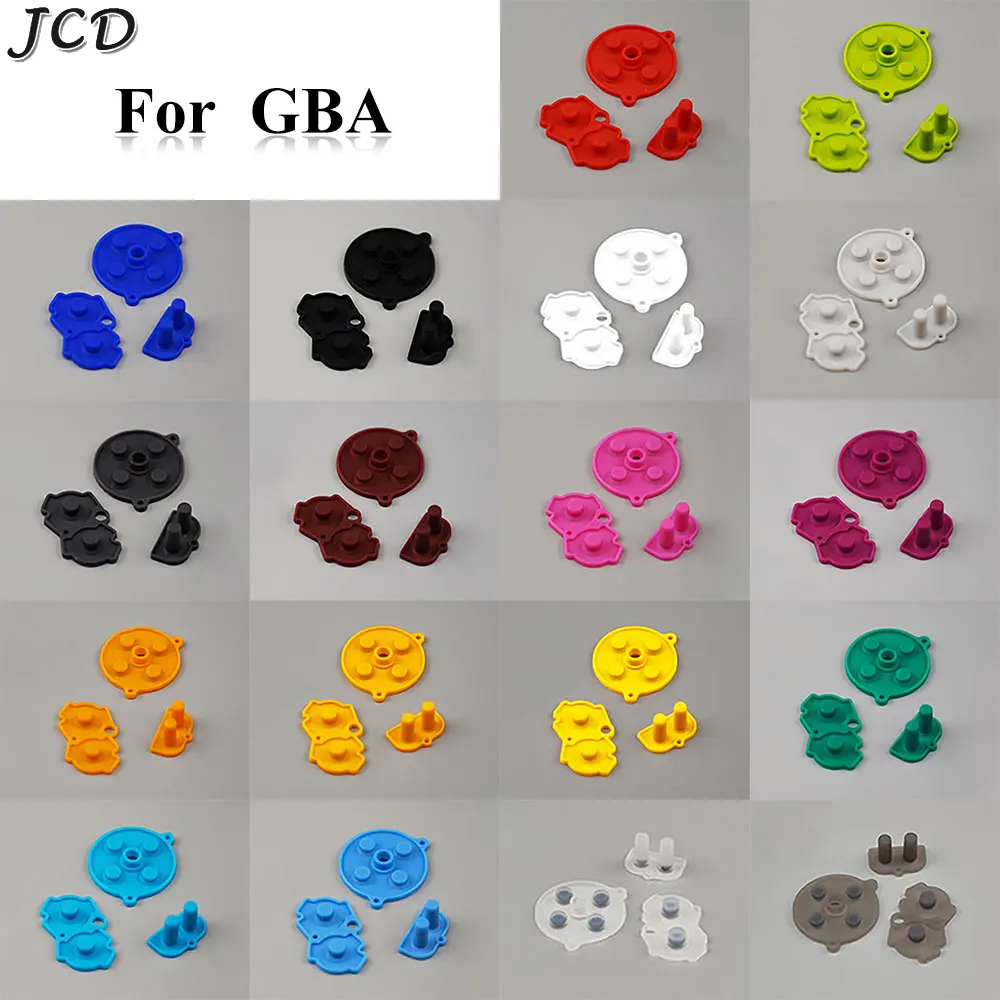 JCD High Quality for GBA Rubber Conductive Buttons for Gameboy Advance Silicone A-B D-pad Start Select Keypad Pads Replacement