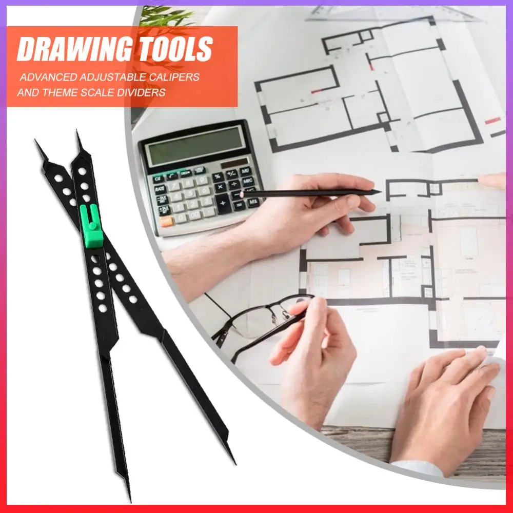 

Пропорциональный чертежный инструмент-делитель 25,4 см, портативный регулируемый пластиковый инструмент для рисования и обучения для художников