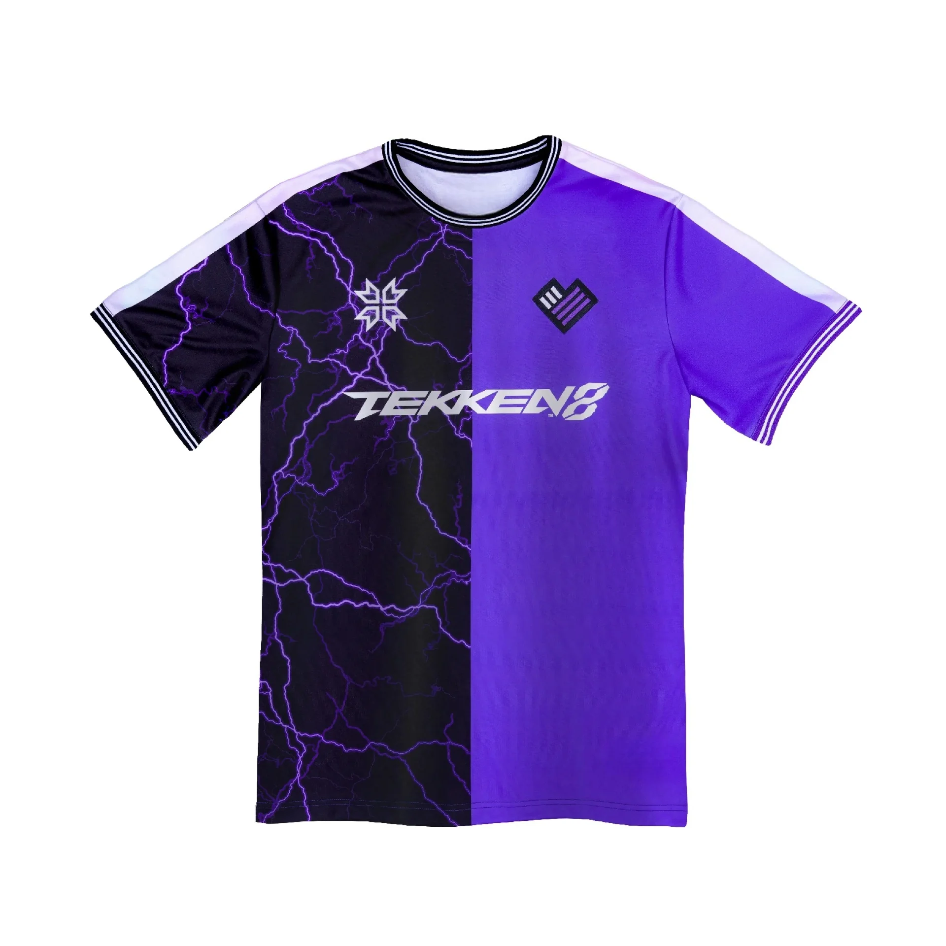2026 Summer Iron Fist 8 Cyber Lightning Color Blocked 3D Printed Oversized T-shirt, Game Casual Sports Jersey, Unisex