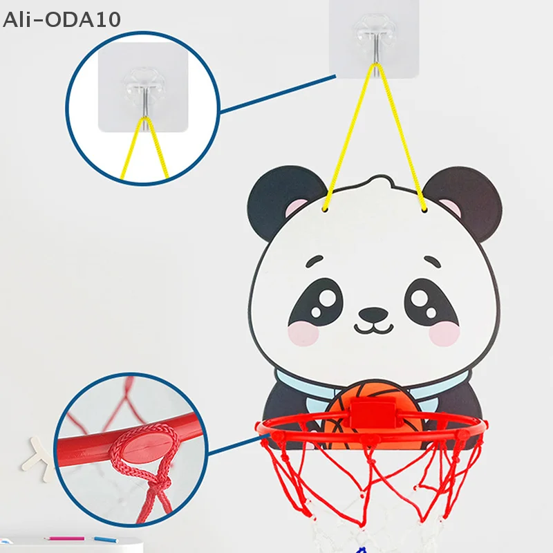 어린이 조정 가능한 농구 스탠드 만화 동물 모양 슈팅 바구니 실내 야외 스포츠 보드 게임 어린이 장난감