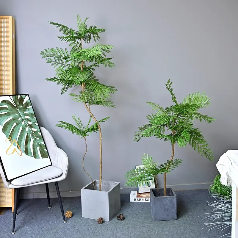 Simulation Jacaranda Potted Plant Home Decoration Soft Furnishing Landscaping Nordic Style Living Room Floor Fake Plant