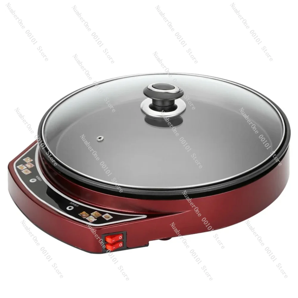 220V Household Electric Crepe Maker Pan Non-stick Electric Baking Pan Deepen Pancake Crepe Baking Pan Machine EU/AU/UK/US