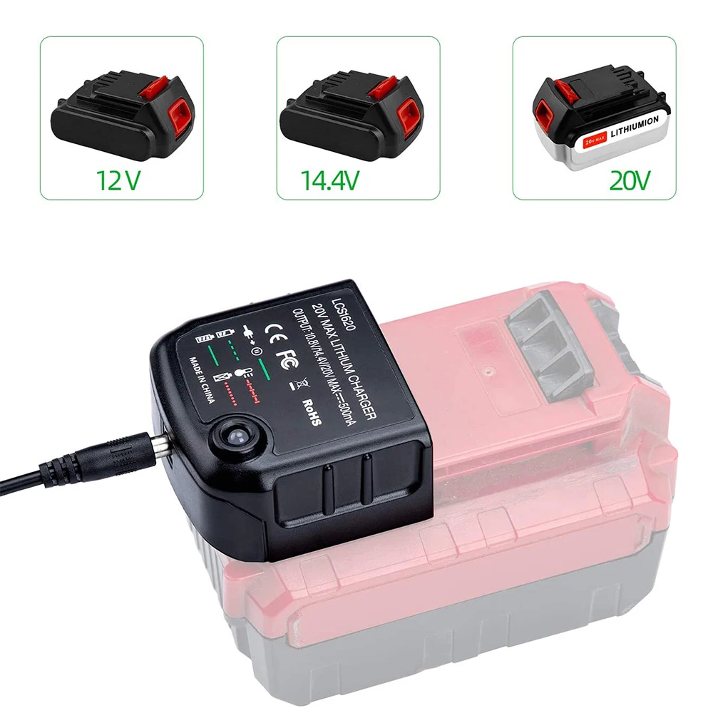 For Black&Decker Li-ion Battery Charger 10.8V 14.4V 20V Serise LBXR20 LB20 LBX20 LBX4020 Electric Drill Screwdriver Tool Battery