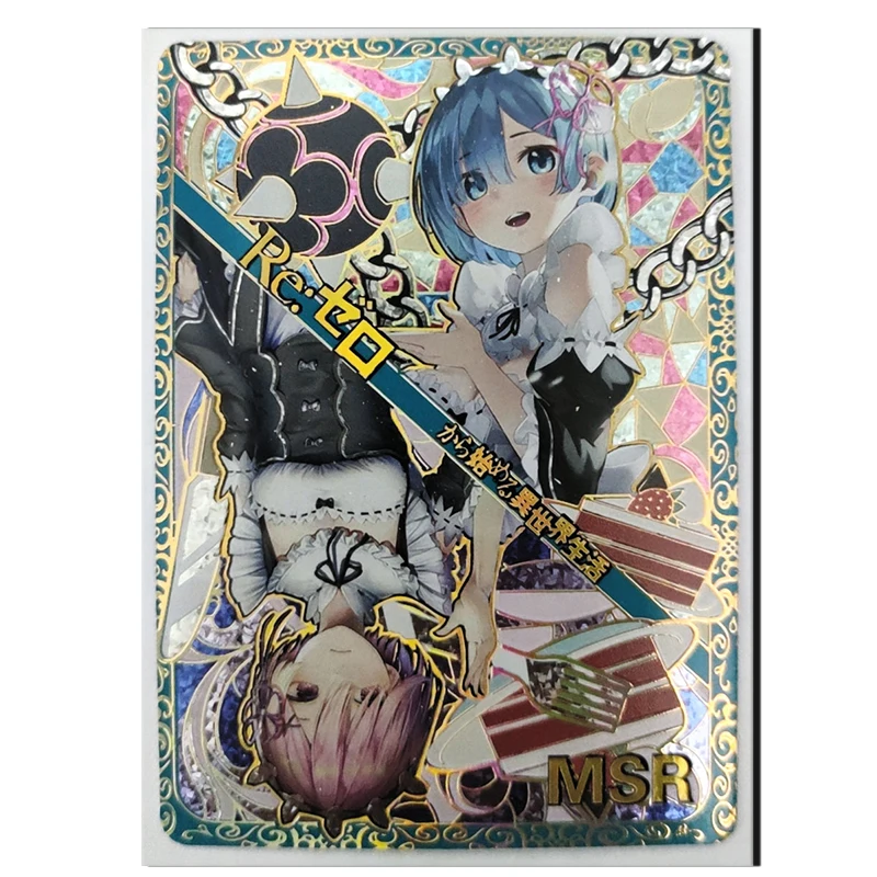 カラフルなホットスタンプカード、女神、rem、ram、misaka、mikoto、Shirai、kroko、男の子のおもちゃコレクション、新しい誕生日プレゼント、2m12、msr