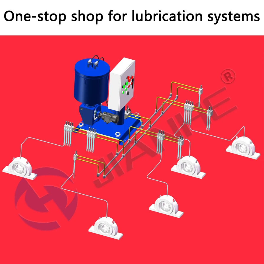 Dual paralel line Lubrication systems Automatic Grease Lubrication pumping station Dual line electric grease lubrication pump