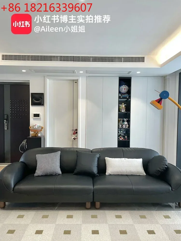 

Современный диван TAO из натуральной кожи (первый слой) с губчатым наполнителем, коричневый, прямой, для гостиной, для небольшой квартиры