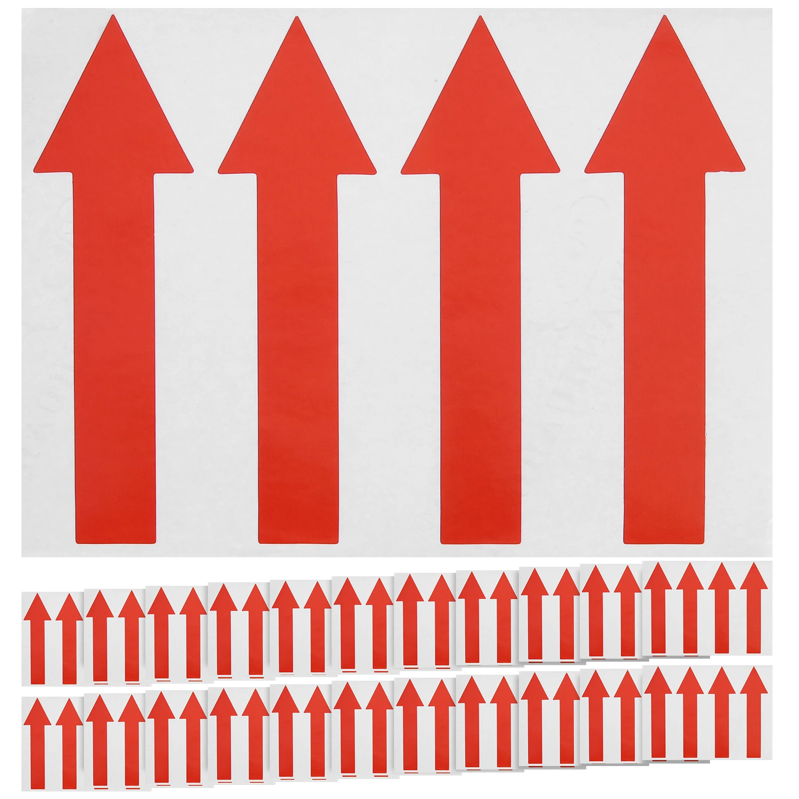 

100Pcs Red Adhesive Arrow Stickers Direction Decals Clear Warning Signs Directional Marking Stickers For Offices Schools