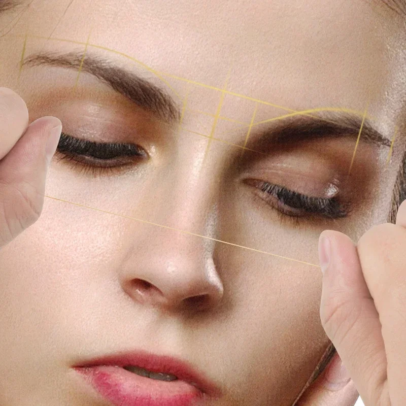 10m Mapping Pre-ink String for Microblading Eyebow Make Up Dyeing Liner Thread Semi Permanent Positioning Eyebrow Measuring Tool