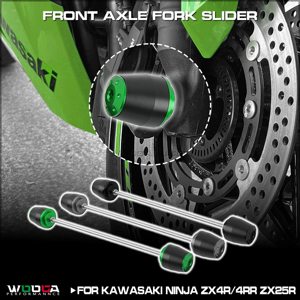 # Front Axle Slider For Kawasaki Ninja ZX4R ZX4RR ZX25R Front Spindle Bobbins Wheel Fork Crash Protector Guard Pad ZX-25R ZX-4R