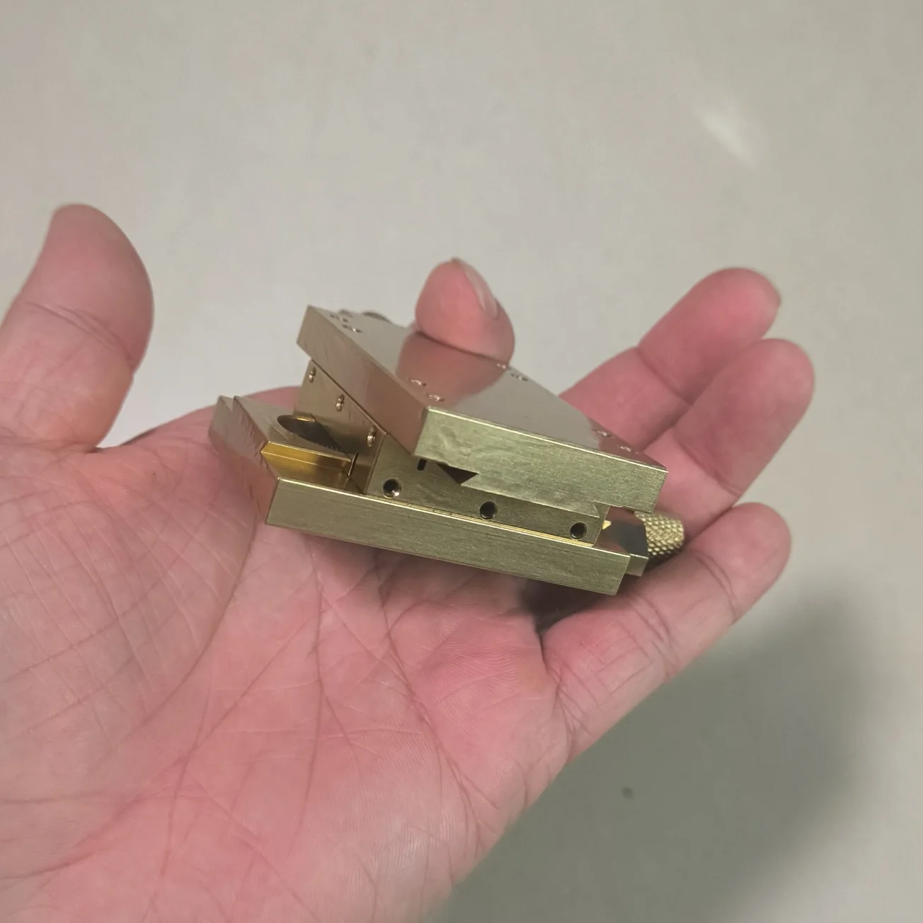 brass micro slide table dovetail groove cross screw fine adjustment platform XY axis