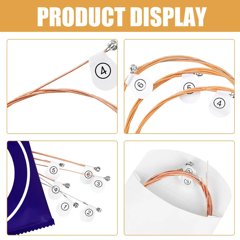 

1Set Rustproof Electric Guitar Strings Durable Long Lasting Stable Material Replacement Strings for Electric Guitar Accessories