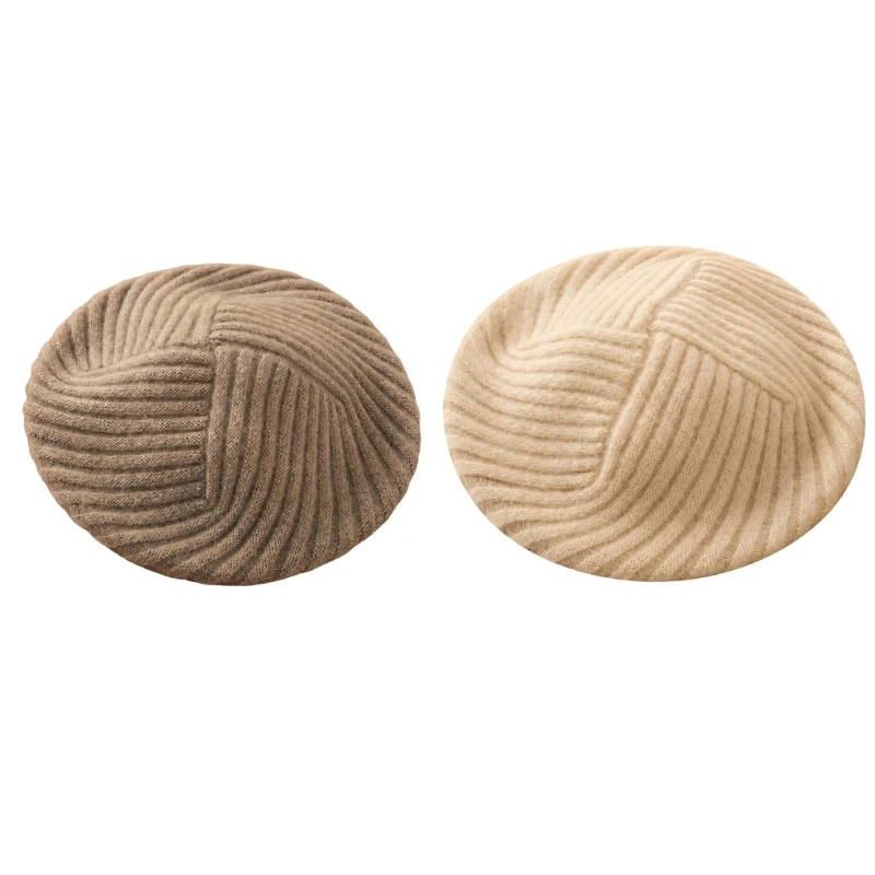 2025 New Cashmere Blend Hat with Rib Knit Warm Headwear for Women Winter Outdoor