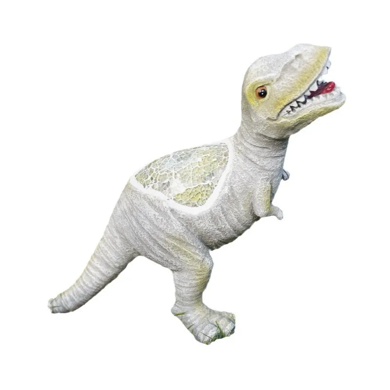 Simulated Dinosaur Solar Lamp Resin Animal Creative Model Toy Tyrannosaurus Rex Personalized Ornament Children's Gift