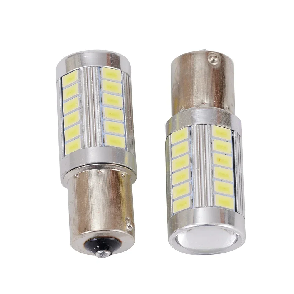 

2pcs Sets Car LED Reverse Light 6500K White 6.6W 12V Backup 33-Bulbs Auto Replacement Parts Aluminum Lamps