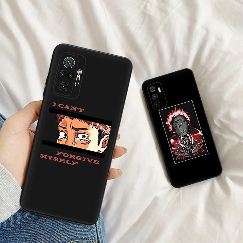 Ultra Thin Silicone Phone Case For Xiaomi Poco X3 Pro X4 X5 c61 F3 F4 F5 C40 C50 C51 M5 M4 M3 Ryomen Sukuna Jujutsu Kaisen Cover