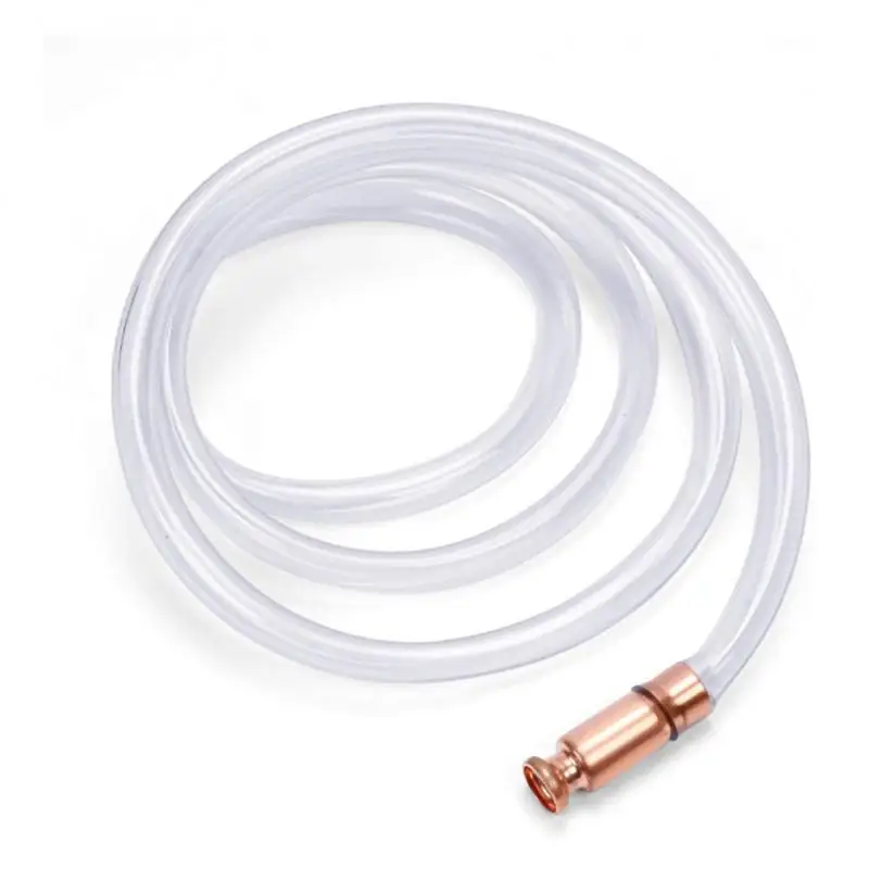 1.8m/2.5m Manual Suction Fuel Pipe Siphon Pumping Hoses Change Filling Gasoline Oil Water Safety Self Priming Transparent Hoses