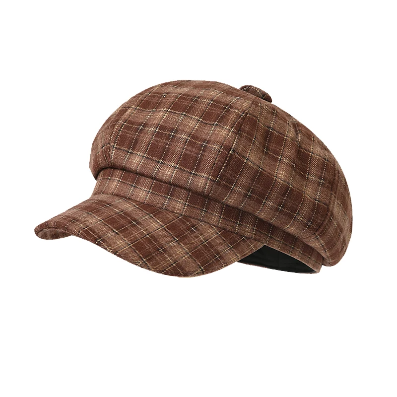 

Cap Women Octagonal Hat Newsboy Autumn Windproof Warm Accessory For Winter Outdoor Casual