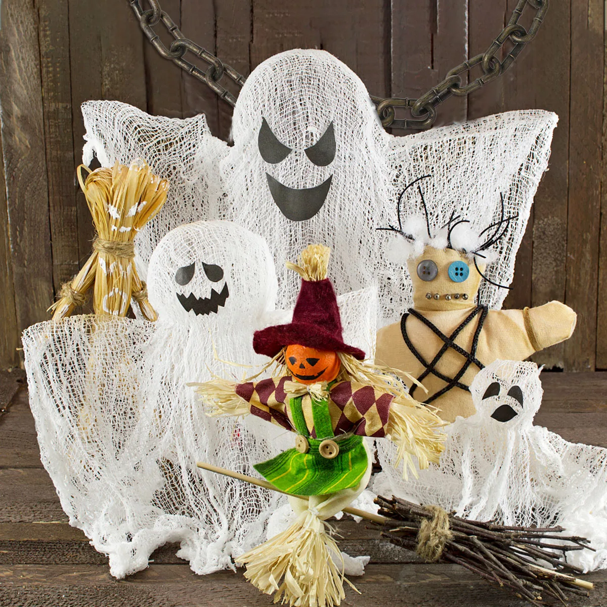 

Simulated Iron Chain Halloween Party Decoration Accessory Prop Link Simulation Fetter Plastic Prison Haunted House