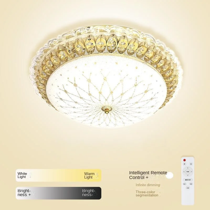 LED Crystal Ceiling Lamp Living Room Light in The Bedroom Street Glass Atmosphere Luxury Retro Restaurant Lamps.