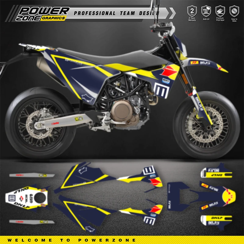 

PowerZone Custom Team Graphics Decals Stickers Kit For Husqvarna Decal 15-20 701 SUPERMOTO ENDURO 2015-2017 2018 2019 2020 011