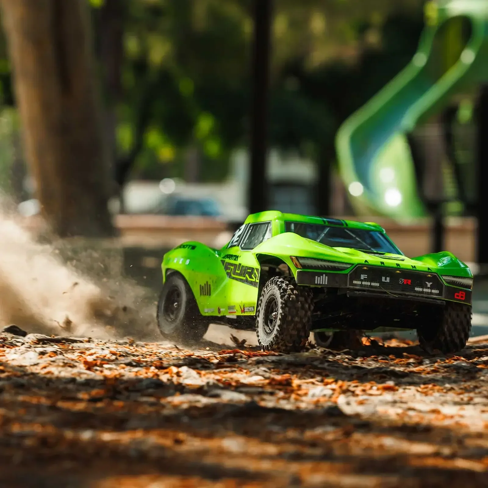 Arrma 1/10 FURY MEGA 2WD ล้อหลังแบบแปรง RC รีโมทคอนโทรลรถบรรทุกสั้นรถออฟโรดสำหรับผู้ใหญ่และของเล่นสำหรับเด็ก