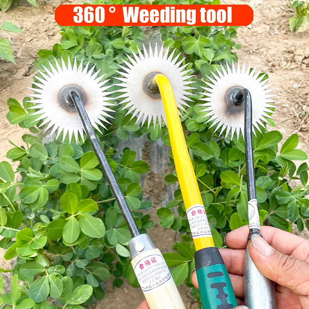 

Sunflower Weeding Tool New Grass Root Uprooting Loose Soil Rake Teeth Manganese Steel Forged Dual Purpose Weeder for Garden