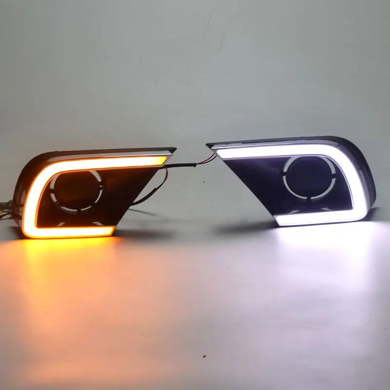 

SAAR Подходит для Toyota INNOVA 2013-2015 гг. Модифицированные светодиодные дневные ходовые противотуманные фары с указателями поворота