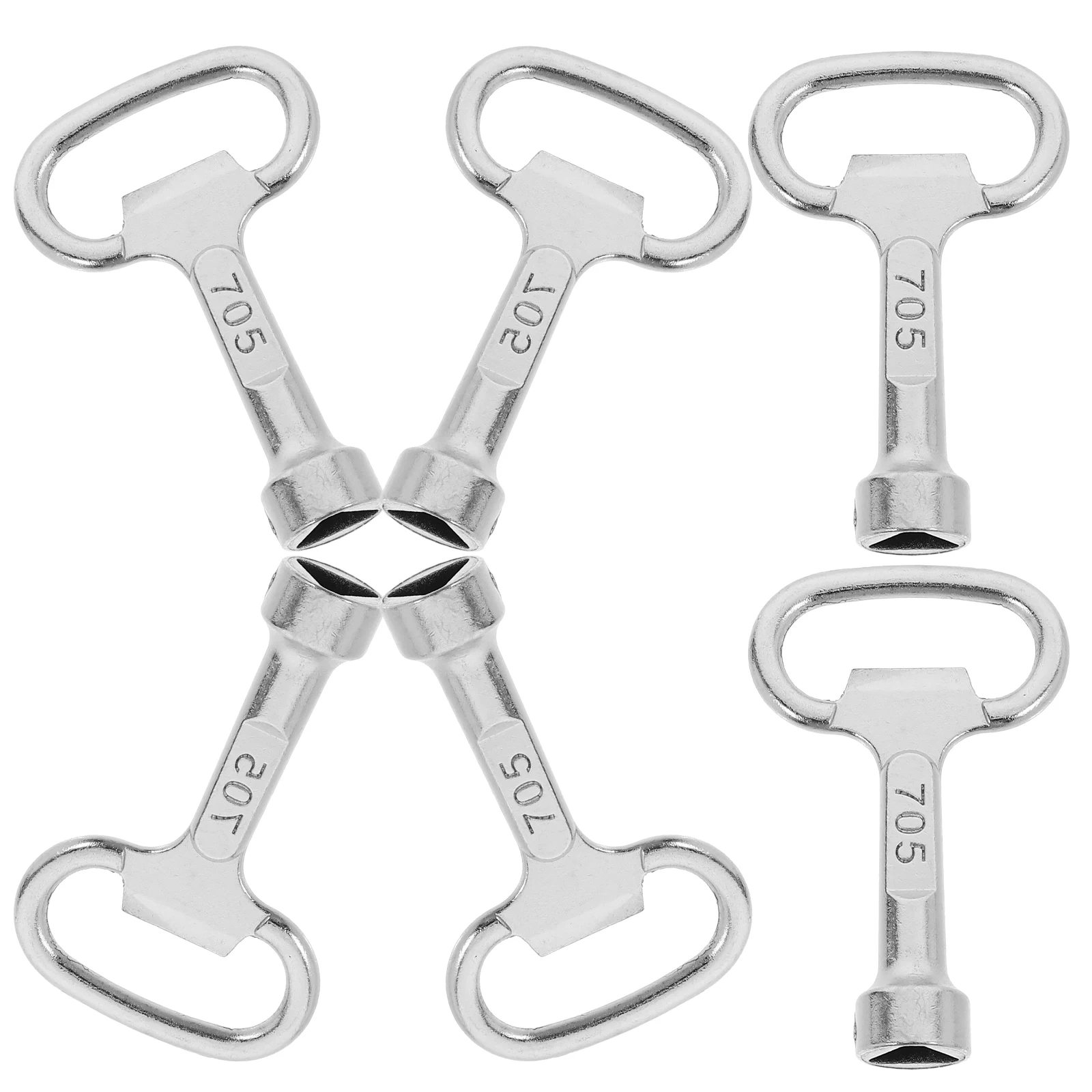 

6pcs Zinc Alloy Triangle Keys for Trash Bins Waste Containers Design Compatible Various RubbishBins Triangle Key Metal