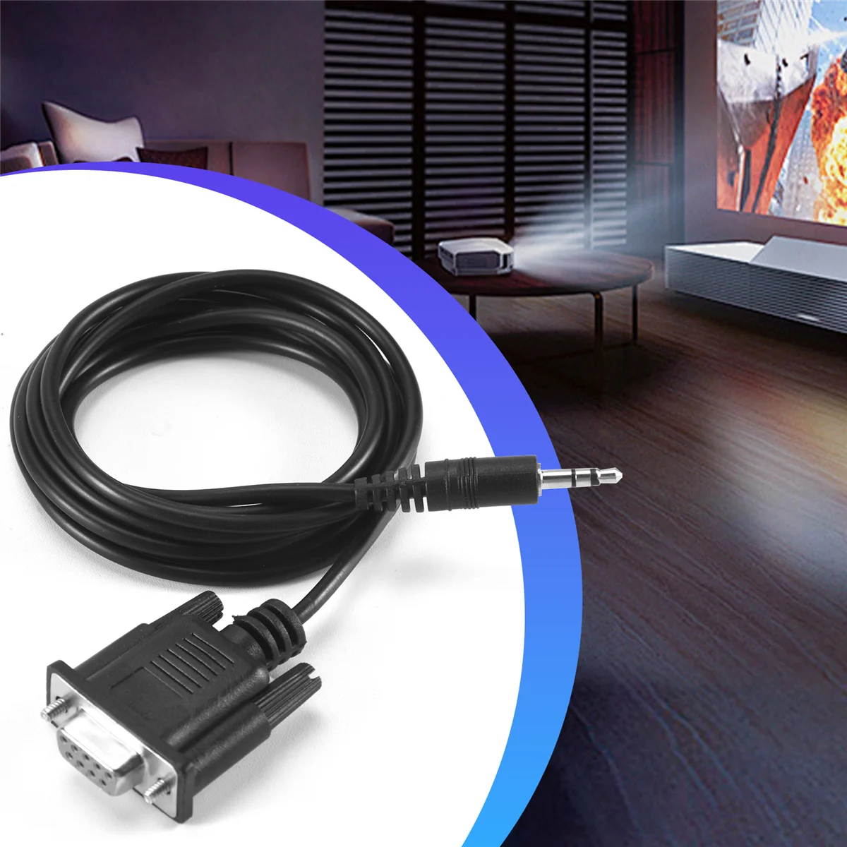 ABSQ-DB9 9-контактный разъем VGA, разъем DB 9 к TRS 3,5 мм (1/8 дюйма), стерео штекер TRS, последовательный кабель для передачи данных - 6 футов