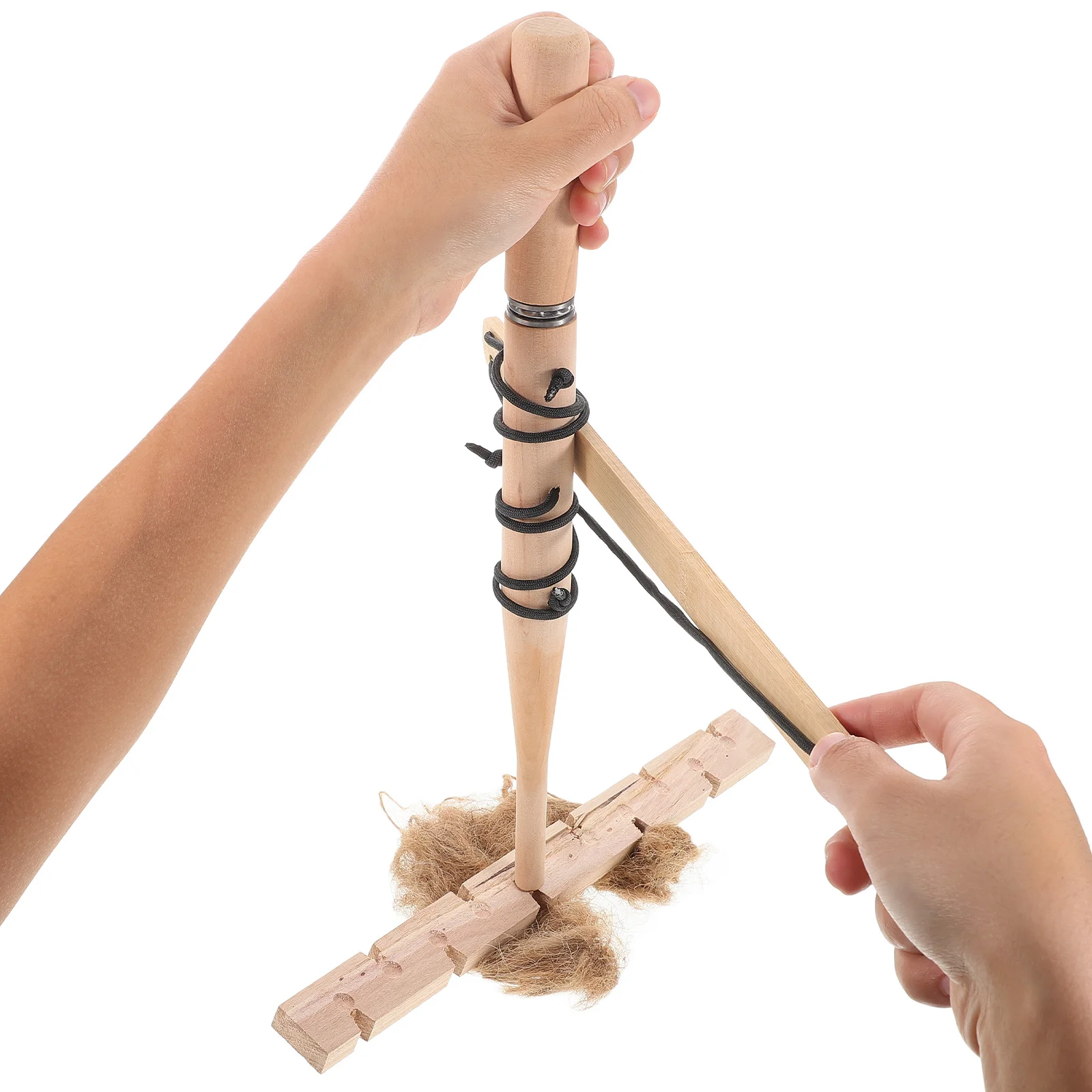 Primitive Fire Starters Tool Wood Bow Drill Kit Outdoor Camping Hiking Backpacking Fishing Outdoor Fire Starters