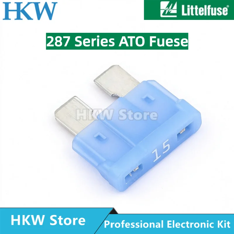 10-100PCS Littelfuse 287 Series 0287015.PXCN 15A Medium Blade Fuse 32Vdc 32V ATC Fuse ATOF New and Original