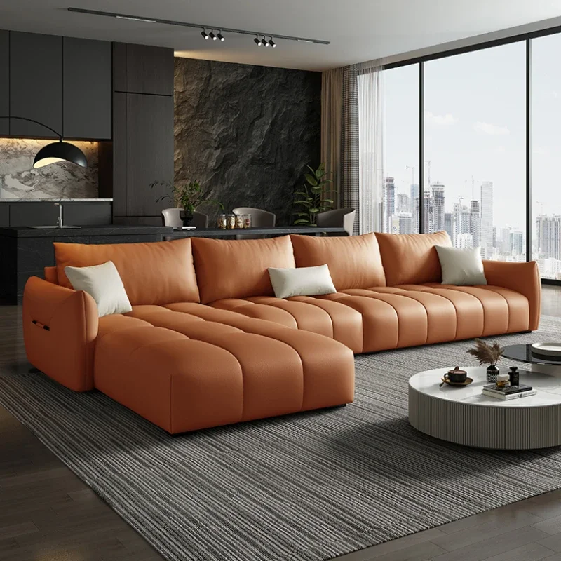 

Modern Faux Leather Simple Sofa Wood Foam Cute Designer Reading Sofa Floor Modular Nordic Salon Meuble Living Room Furniture