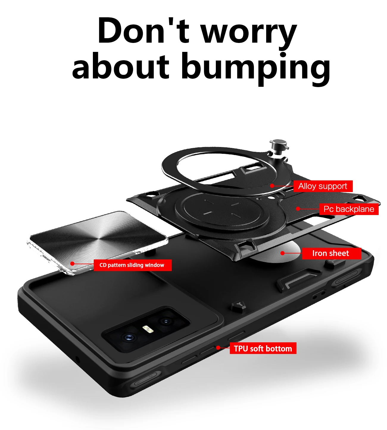 Чехол для Infinix GT 30 Pro с магнитной раздвижной защитой камеры GT 20 Pro, чехол с поворотной подставкой на 360 градусов, бронированное кольцо, Funda Capa