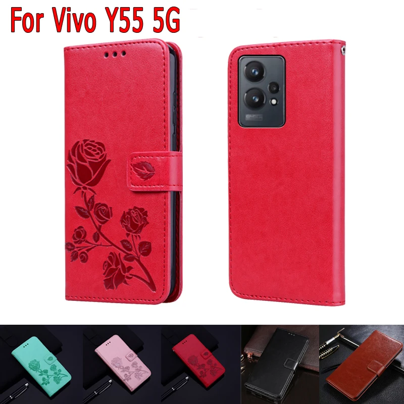 V2127 Flip Cover For Vivo Y55 Case Wallet Leather Magnetic Card Phone Protector Book Etui For Vivo Y 55 5G чехолна Funda Hoesje