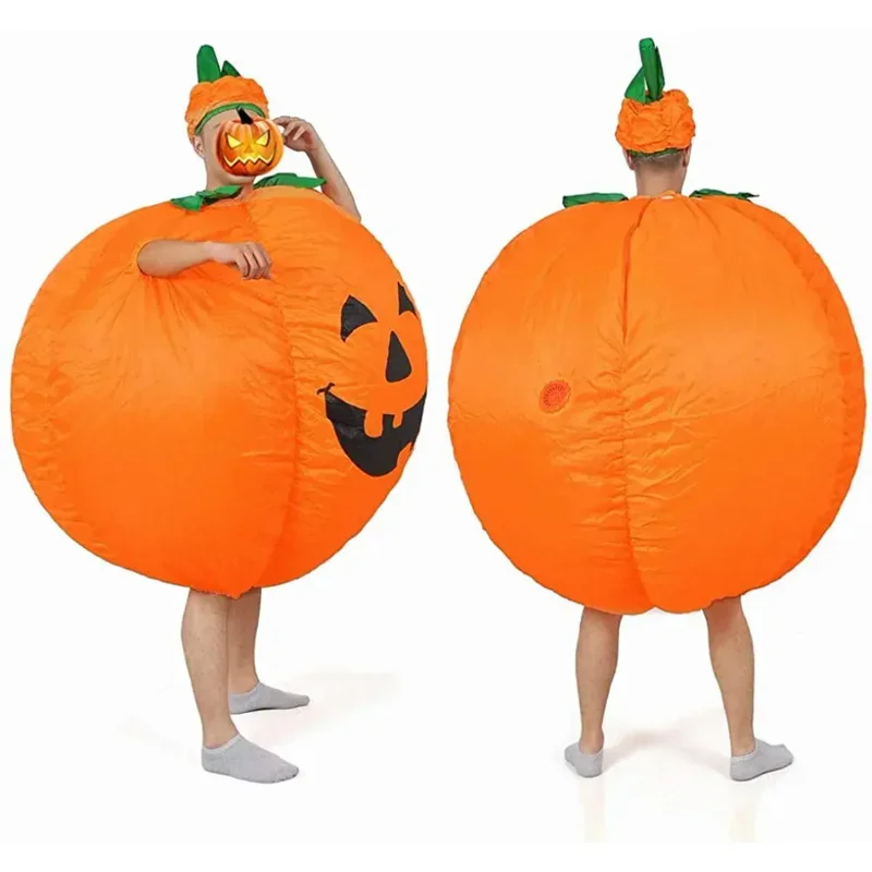 Cosplay Zucca di Halloween Costumi gonfiabili per feste Spettacolo teatrale per uomini adulti Donne Carnevale Natale Compleanno