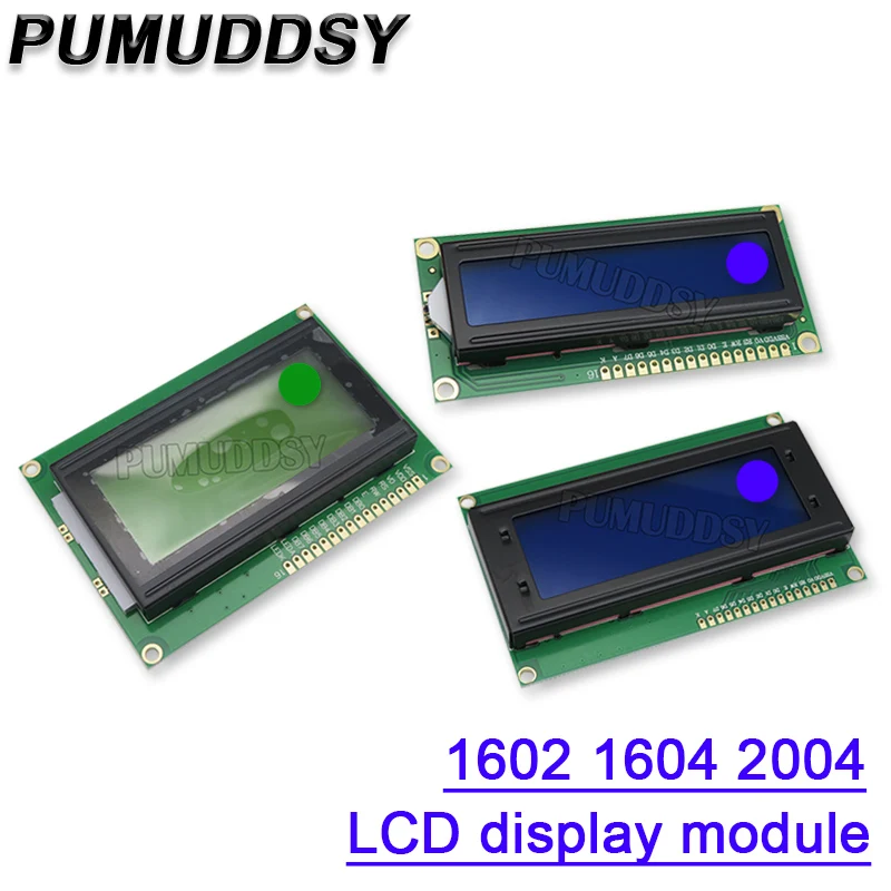 LCD1602 LCD1604 2004 Module Yellow Green/blue Screen 16x2 16x4 20x4 Character LCD Display Module 1602 1604 2004 5V For Arduino