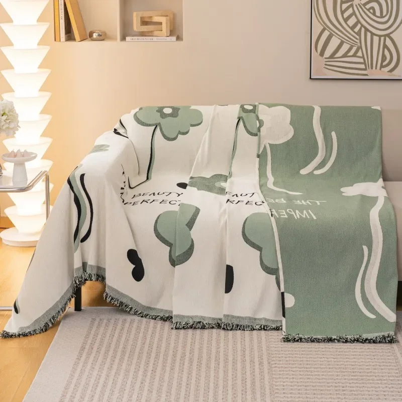 

Sofa Towel One Piece Full Cover Fabric High-quality Chenille Countryside Style Cover Backrest Towel Blanket Both Sides Available