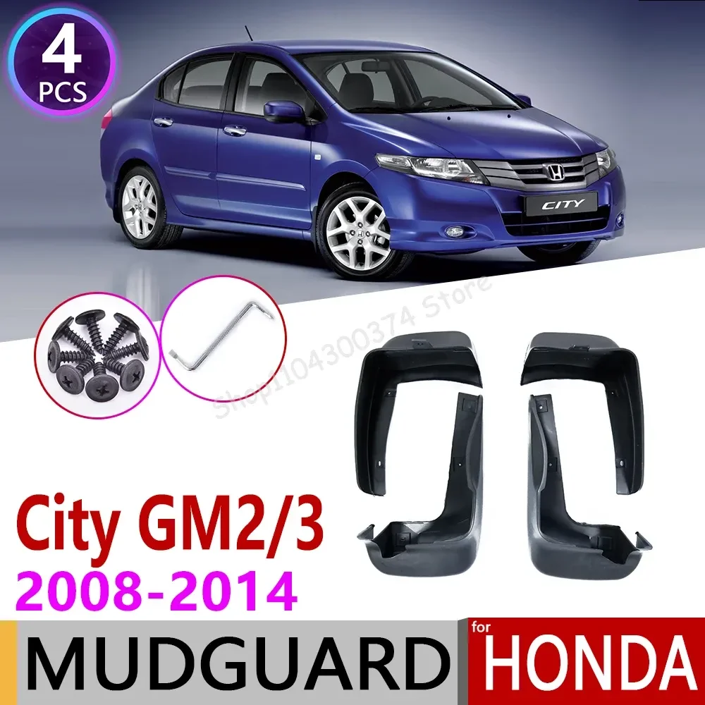 

4X Car Mudflap for Honda City 2010 GM2 GM3 2008~2014 Fender Mud Flaps Guard Mudguard Splash Flap Accessories 2009 2011 2012 2013