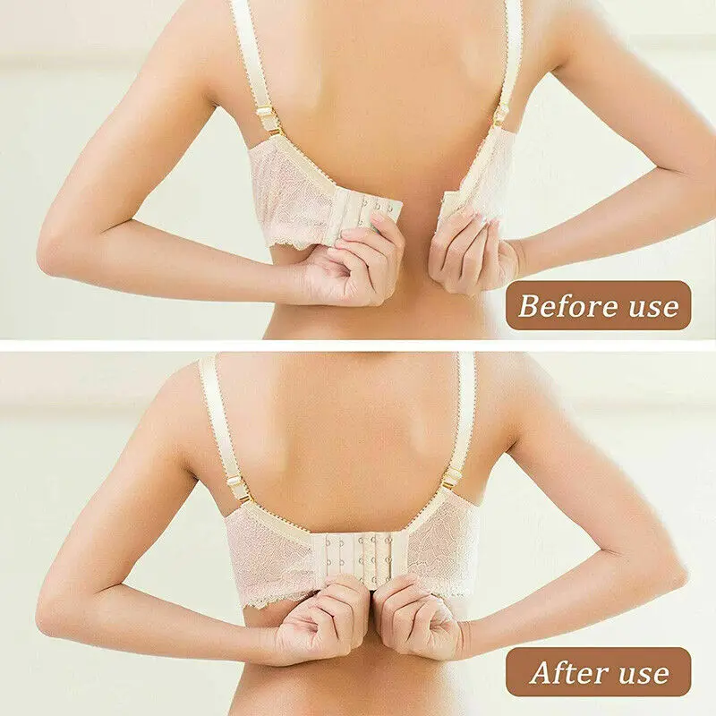 1pc Women Bra Extender With Elastic Strap 3 Row 3 Hooks Adjustable Bra Extension Belt Buckle