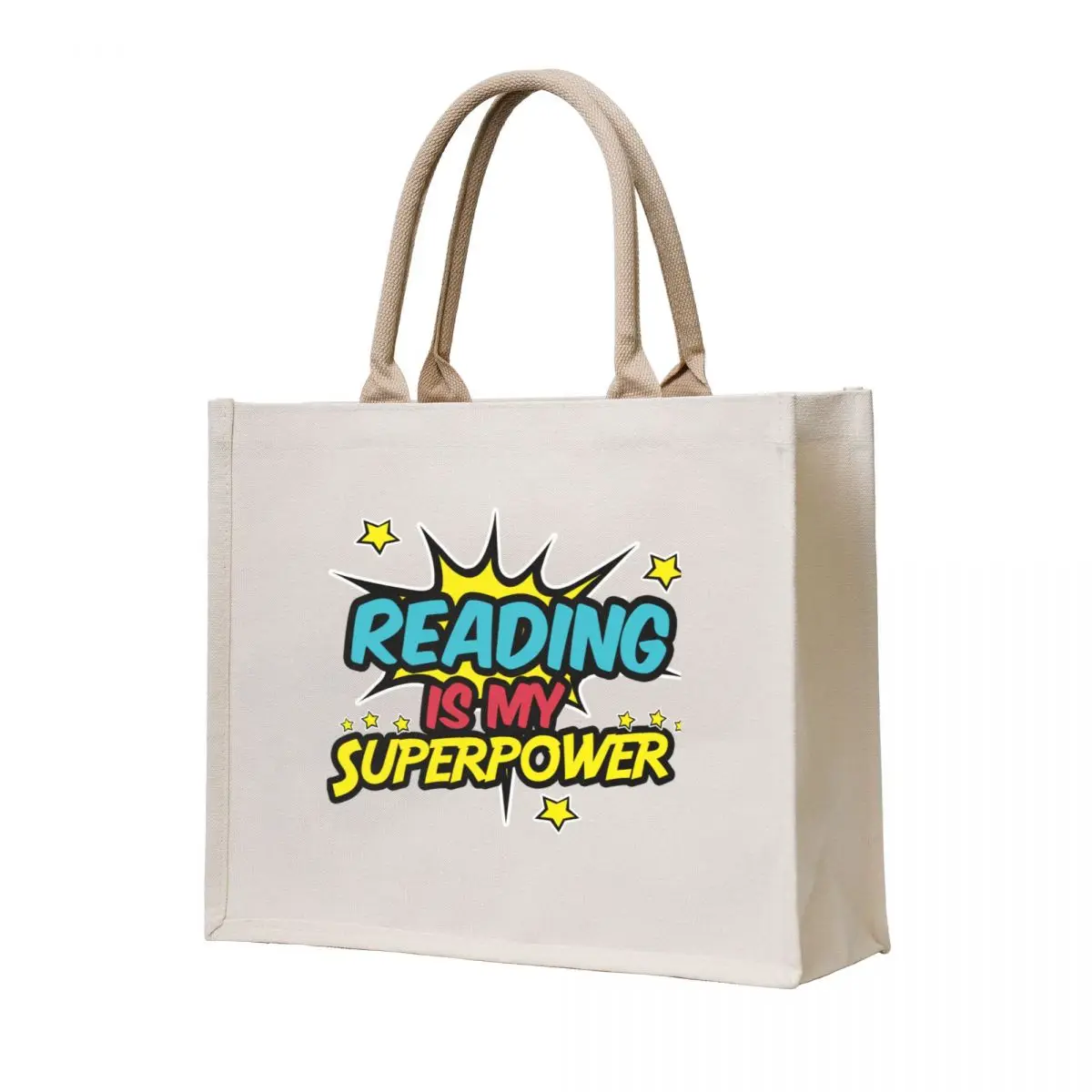 

Reading Is My Superpower - Retro Vintage Books Reading Tote Bag Women's shopper bag woman shopping bag